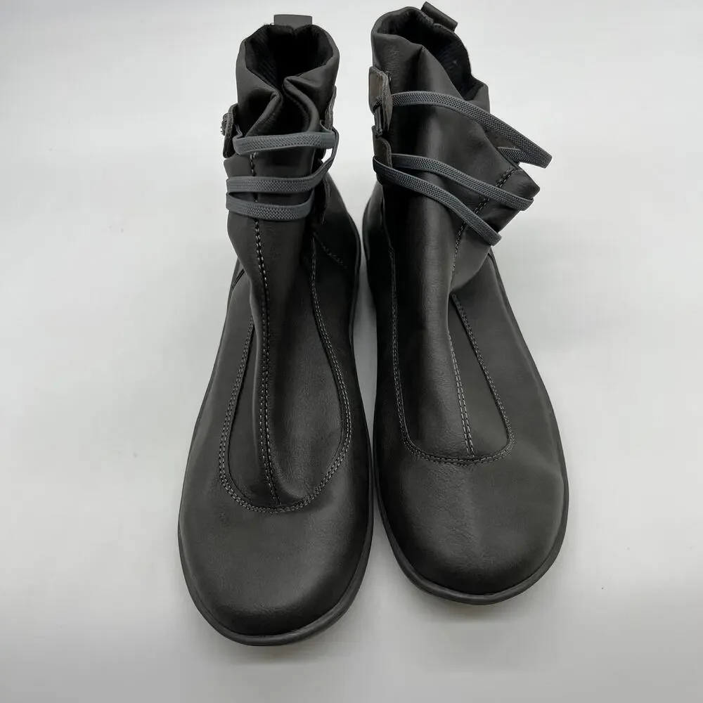 Women Ankle Boots Low Heel Slip on Comfortable Booties Black Size 9.5US /41CN